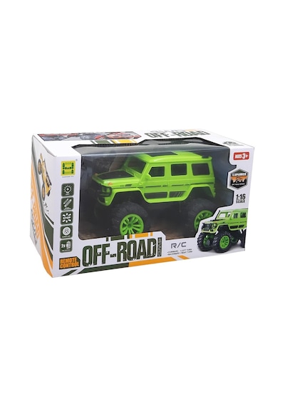 Uzaktan Kumandalı Işıklı Off Road Jeep 4 Yön Kontrollü Büyük Tekerlekli Rc Araç - Yeşil