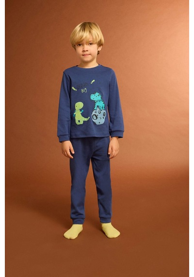 Defacto Erkek Bebek Pijama Takımı Dinozor Baskılı Uzun Kollu Üst Uzun Alt F0530a525auın59 İndigo Defacto Erkek Bebek Pijama Takımı Dinozor Baskılı Uzun Kollu Üst Uzun Alt F0530a525auın59 İndigo