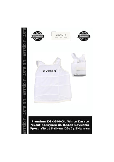 Premium Kgk-300-xl Whıte Karate Vucüt Koruyucu Xl Beden Savunma Sporu Vücut Kalkanı Dövüş Ekipmanı Beyaz