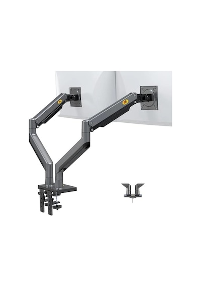Hpy Pazar North Bayou G35 22 32" 2 12 Kg Ekranlar İçin Masaüstü Çift Kollu Amörtisörlü Monitör Tutuc