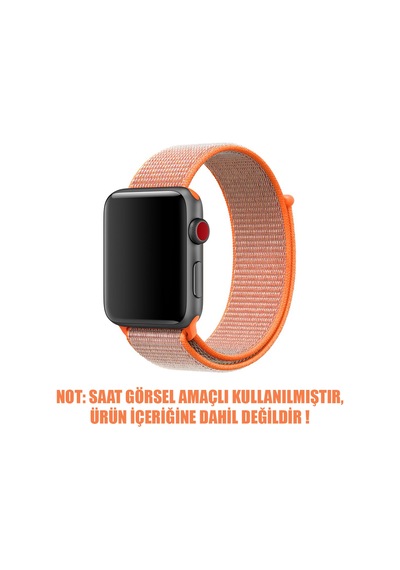 Microsonic Apple Uyumlu  Watch Series 8 45 MM Hasırlı Kordon Woven Sport Loop