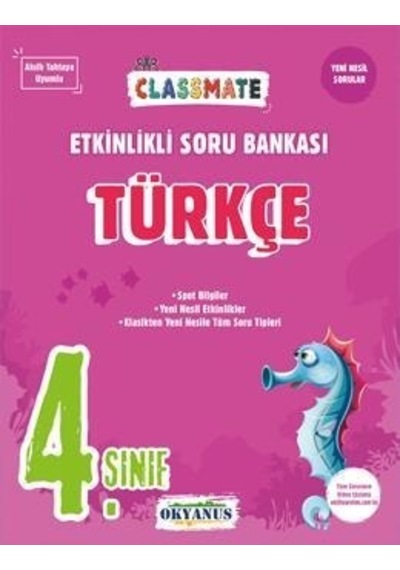 4. Sınıf Classmate Türkçe Etkinlikli Soru Bankası - Hacer Şebnem Güneren - Okyanus Eğitim
