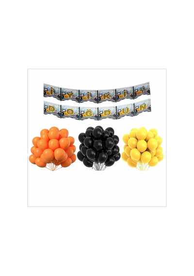 İnşaat Temalı Mini Balon + Banner Seti