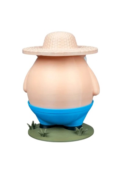 3dprototürk Çiftçi Domuz Kumbara 18 Cm Hareketli Para Alma Dekor 3d Baskı