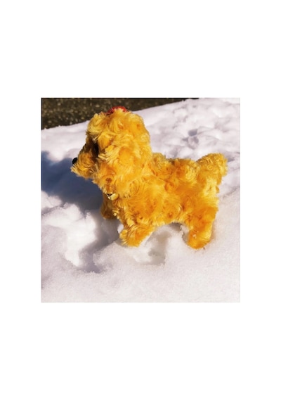 Pilli Ses Çıkaran Hareket Eden Peluş Köpek - Havlayan Köpek Oyuncak - Peluş Köpek Sarı