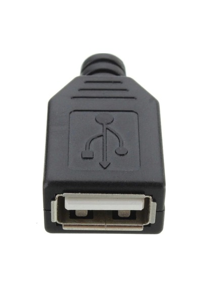 4 Pin Dişi Usb Soket - Plastik Kapaklı Usb Bağlantı
