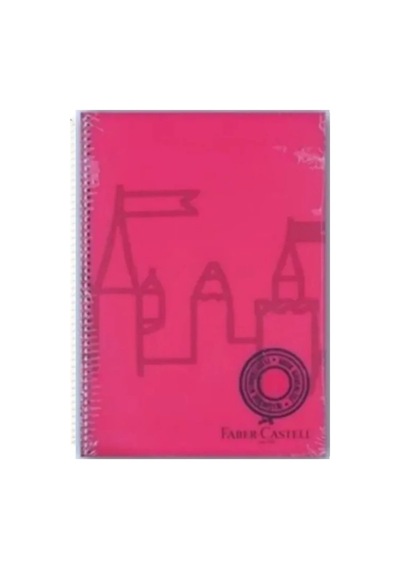 A4 Boy 80 Yaprak Plastik Kapak Telli Çizgili Defter, Pembe
