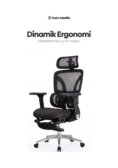 Braga Ergonomik Çalışma Koltuğu - Siyah