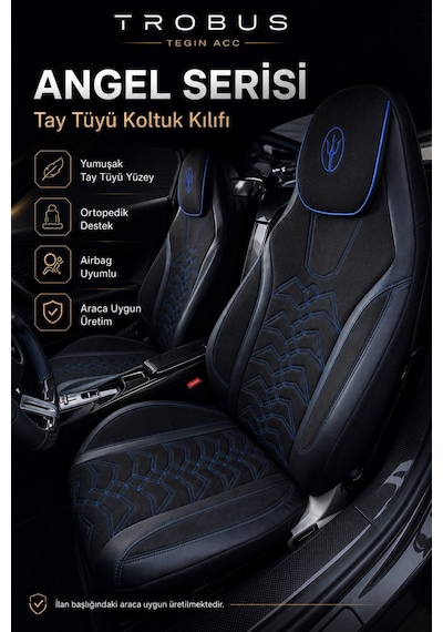 Subaru Xv 2012 Ve Sonrası Uyumlu Angel Serisi Tay Tüyü Koltuk Kılıfı Siyah Mavi 35522089