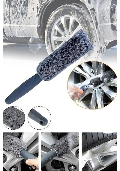 Mikrofiber Araç Yıkama Fırçası Jant Temizleme Araç Parlatma Fırçası Pratik Çizmeden Temizlik