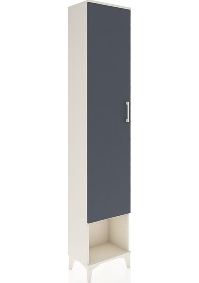 Arges Dolap 5 Raflı Tek Kapaklı 44x30x221 Aytaşı-antrasit Aytaşı