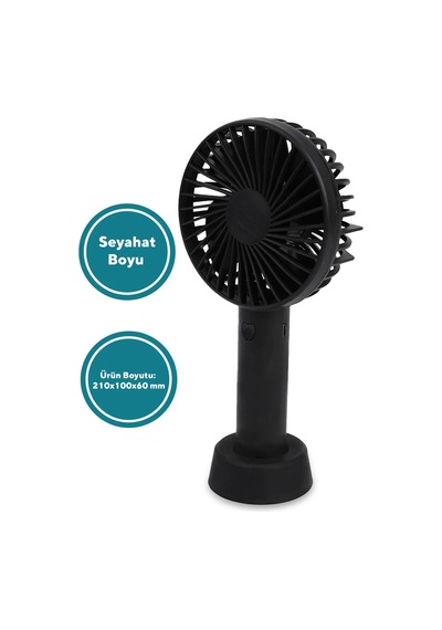 3 Kademeli Cep Boyu Sessiz Taşınabilir Mini Fan Usb Şarjlı Pervaneli Soğutucu Küçük El Vantilatörü Siyah - 703264565