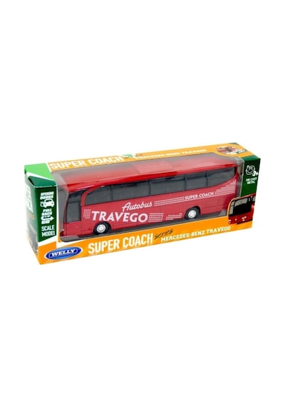 Welly 1 60 Diecast Mercedes Benz Travego Model Otobüs Kırmızı 525
