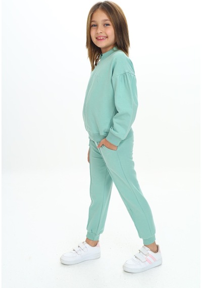 Toontoy Kids Toontoy Kız Çocuk 2'li Takım Nakış Baskılı Dik Yaka Fermuarlı Sweatshirt & Beli Paçası Ribanalı Cepli Jogger Eşofman Altı - Nervürlü & 2 İplik Yeşil Toontoy Kids Toontoy Kız Çocuk 2'li Takım Nakış Baskılı Dik Yaka Fermuarlı Sweatshirt & Beli Paçası Ribanalı Cepli Jogger Eşofman Altı - Nervürlü & 2 İplik Yeşil