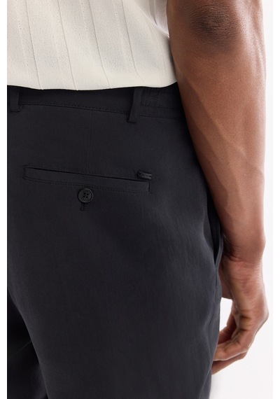 Avva Erkek Siyah Yanı Lastikli Soft Touch Relaxed Fit Chino Pantolon A61y3217