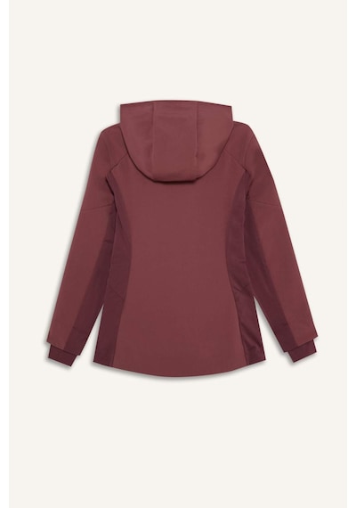 Defacto Su İtici Slım Fıt Kapüşonlu Fermuarlı Softshell Mont G0237ax26spbr252 Bordo-br252