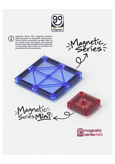 Mini Magnetic Blok Seyahat Tipi Cep Boy Manyetik Oyuncak 39 Parça