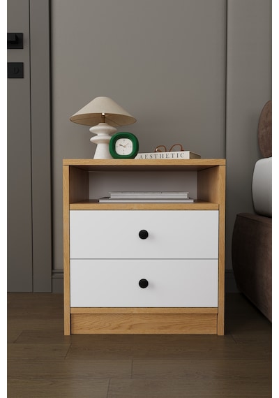 Modern 2 Çekmeceli Komodin Şifonyer %100 Mdf Çok Amaçlı Organizer Kmd04 Beyaz - Karına Modern 2 Çekmeceli Komodin Şifonyer %100 Mdf Çok Amaçlı Organizer Kmd04 Beyaz - Karına