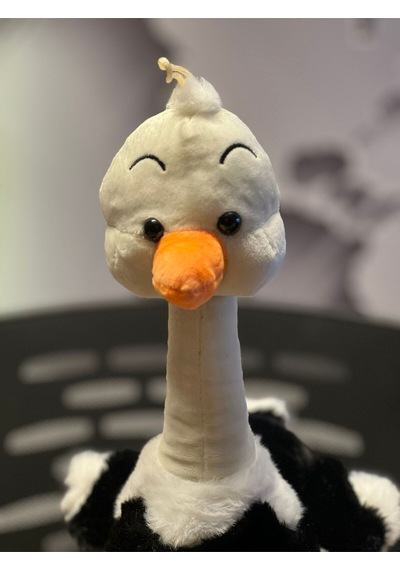 Büyük Siyah Deve Kuşu Peluş 60cm Siyah