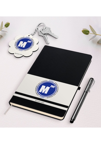 Kişiye Özel Serbest Muhasebeci Mali Müşavir Siyah Defter Kalem Ve