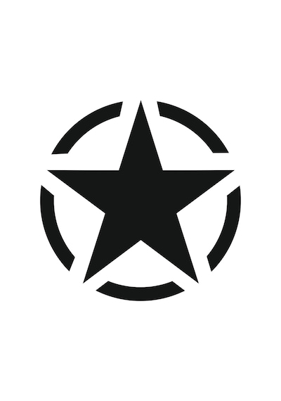 Askeri Yıldız Off Road Offroad 4X4 Army Star Sticker 01492