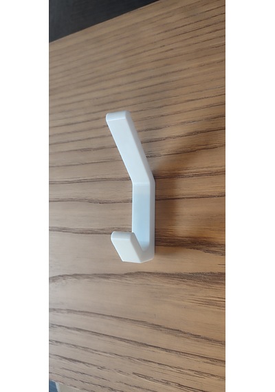 Hepsi3boyutlu - 5 Adet Beyaz Kanca Askılık Beyaz Beyaz