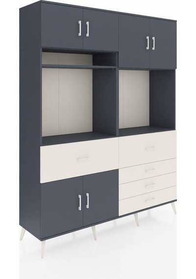Hyperion Gardrop 7 Raflı 5 Çekmeceli 6 Kapaklı 176x44x221 Antrasit-antrasit/aytaşı Beyaz Hyperion Gardrop 7 Raflı 5 Çekmeceli 6 Kapaklı 176x44x221 Antrasit-antrasit/aytaşı Beyaz