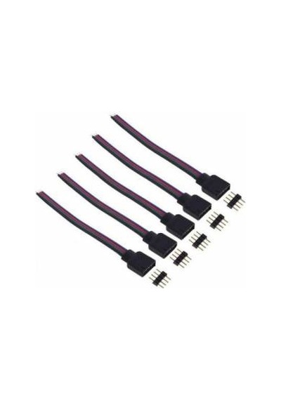 5 Adet 4Pin Rgb Şerit Led Ekleme Ara Bağlantı Kablosu Erkek Soket