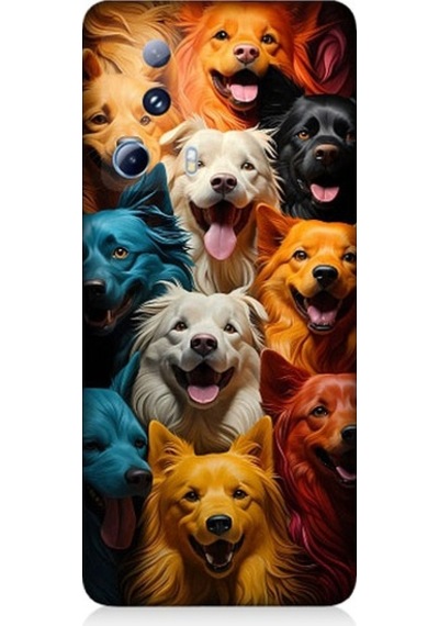 Xiaomi Mi 13 Lite Uyumlu Sevimli Köpekler Desenli Silikon Kılıf