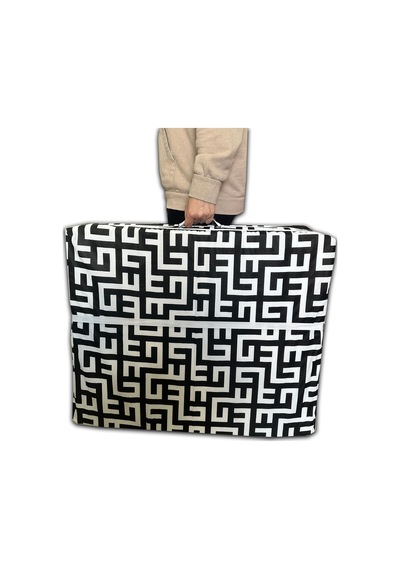 Katlanır Yer Yatağı 70x180x6 CM Labirent Sünger Tek Kişilik Yer Yatağı Siyah