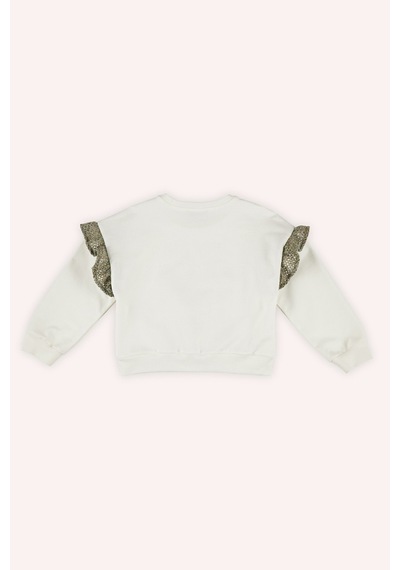 Kız Çocuk Baskılı Beyaz Sweatshirt 7274476 Kız Çocuk Baskılı Beyaz Sweatshirt 7274476