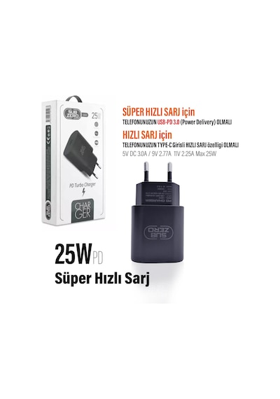 Samsung A25 5g Uyumlu Şarj Aleti Hızlı Type-c 25w Pd Şarj Aleti