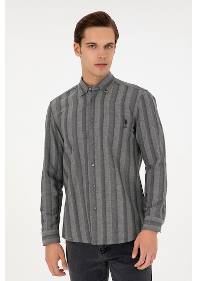 U.s. Polo Assn. Erkek Gri Gömlek Desenli 50293467-vr024 Gri