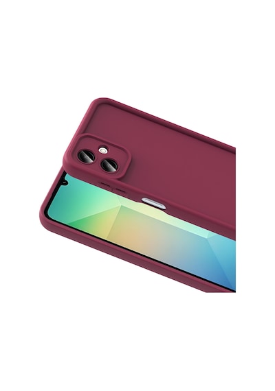 Galaxy A06 Kılıf Kamera Korumalı Zore Ananas Kapak Mürdüm