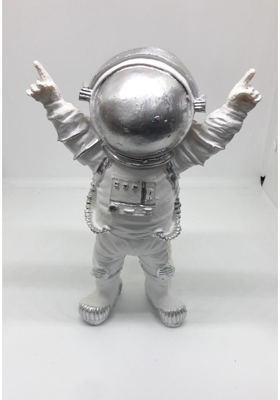 Lebson Dekoratif Polyester Buz Beyazı Astronot Gri