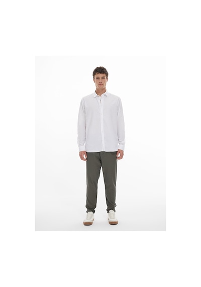Ltb Düz Paça Keten Görünümlü Yeşil Pantolon 012254702625008 413 Yeşil