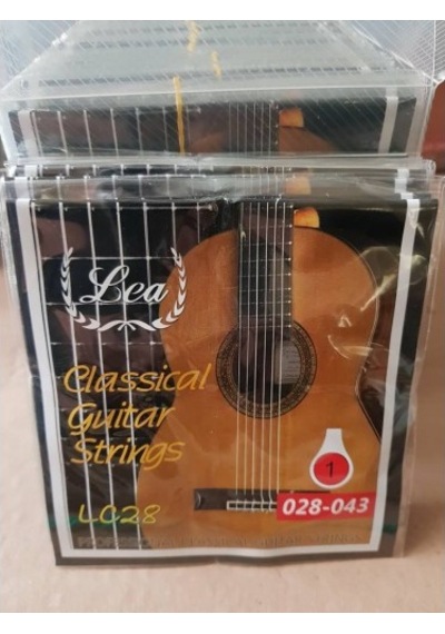 Lea Lc-28B Siyah Misinalı Alt Teller Klasik Gitar Tel Tam Set