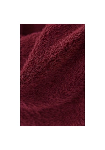 Aymiraa Kadın Oversize Uzun Triko Hırka Şal Yaka Bordo Bordo