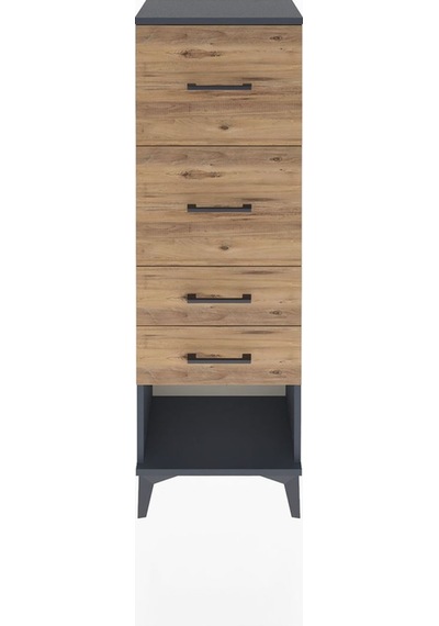 Arges Dolap 4 Çekmeceli 44x30x134 Antrasit-çam Antrasit