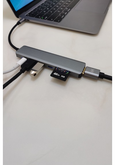 Type-c 7in1 Hub Çoklayıcı 4k Uhd 87w Pd Usb 3.0 X2 Hdtv Sd/tf Port Usb Çoklayıcı Mt8901
