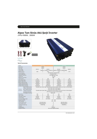 Alpex 1000 W Tam Sinüs Ups İnverter