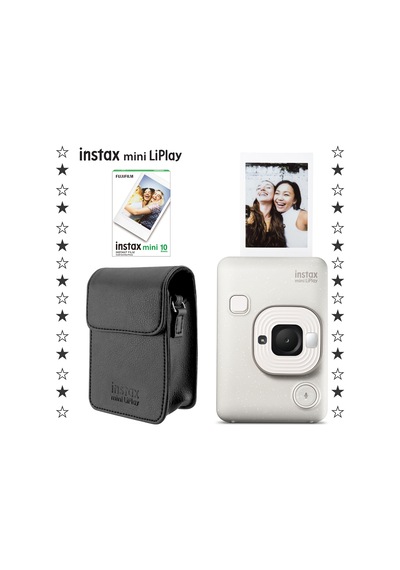 Instax Mini Liplay Hybrid Misty Fotoğraf Makinesi + 10'lu Film + Deri Kılıf Seti