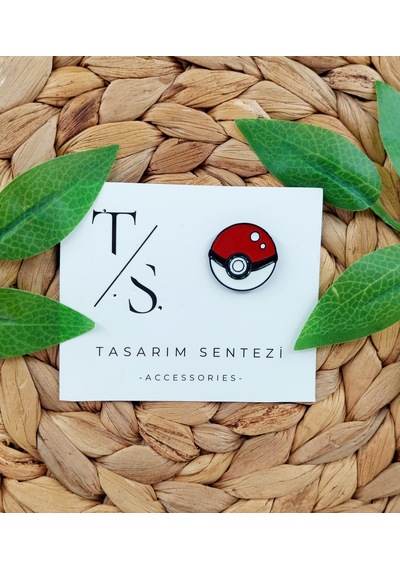 Rozet Metal Çanta Kıyafet Şapka Takı Aksesuar Pokemon Poke Topu