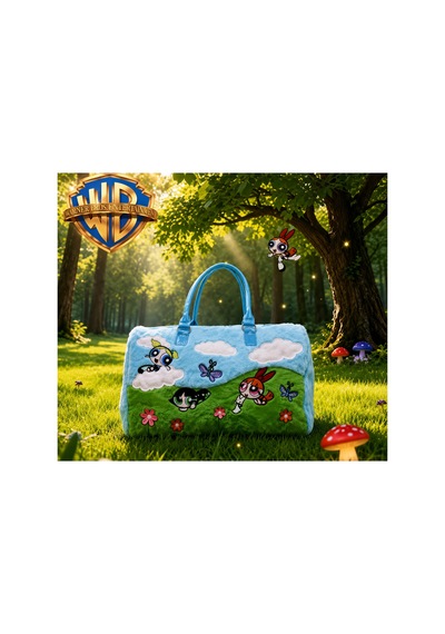 Warner Bros The Powerpuff Girls Mavi Peluş Çanta Mavi Mavi