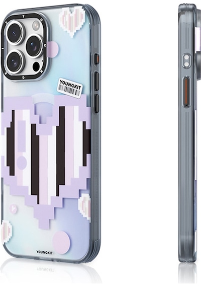Apple Uyumlu iPhone 15 Pro Kılıf Magsafe Şarj Özellikli Youngkit Love Serisi Kapak Mor Mor