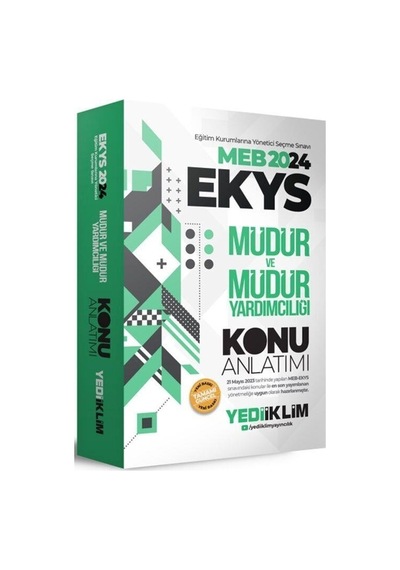 2024 Meb Ekys Müdür Ve Müdür Yardımcılığı Konu Anlatımı Yediiklim Yayınları