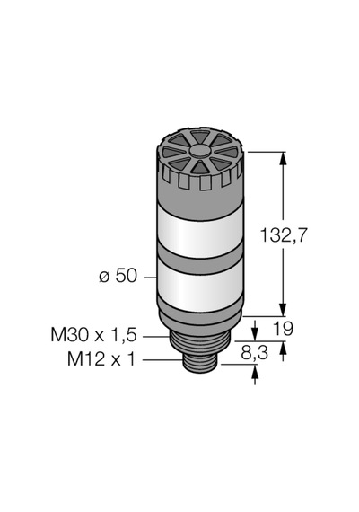 Turck Ilgr-k50-5x2s-h1141 Kule Işık Yeşil-kırmızı Renk , Buzzerlı, M12 Konnektörlü