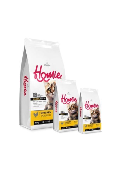 Homie Düşük Tahıllı Kitten Mother Tavuklu Yavru Kedi Maması 1,5 Kg