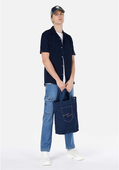 Colin's Colins Cargo Fit Orta Bel Düz Paça Kargo Cep Erkek İndigo Jean Pantolon Cl1068707 Q1.v1 Dn03256 Mavi