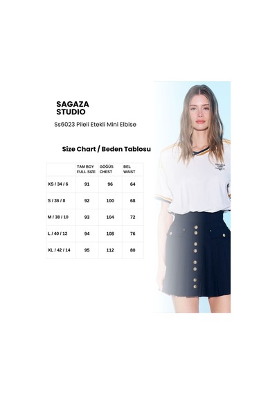 Sagaza Studio Ss6023 Mini Elbise Cok Renklı